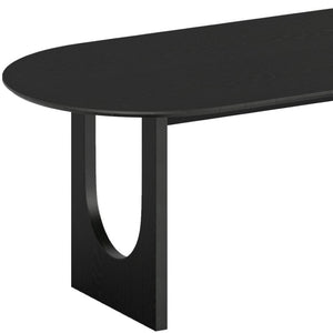 HomeRoots 79" Elegant Walnut Oval Dining Table with Mirrored Double Pedestal Base for Stylish Gatherings 712142