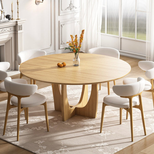 HomeRoots 45" Black Solid Wood Round Dining Table with Mirrored Double Pedestal Base for Elegant Dining Experience 712148