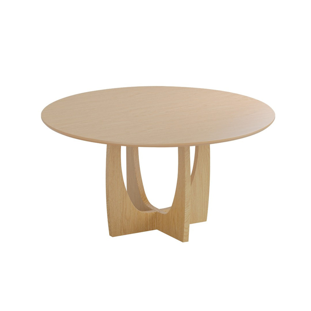 HomeRoots 45" Black Solid Wood Round Dining Table with Mirrored Double Pedestal Base for Elegant Dining Experience 712148