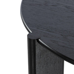 HomeRoots 42" Natural Solid Wood Round Dining Table with Mirrored Double Pedestal Base for Elegant Gatherings 712152
