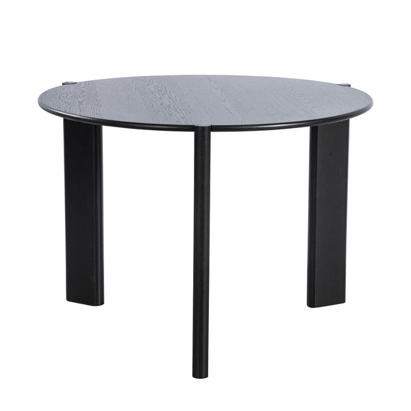 HomeRoots 42" Natural Solid Wood Round Dining Table with Mirrored Double Pedestal Base for Elegant Gatherings 712152