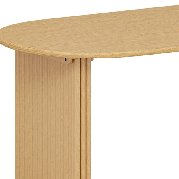 HomeRoots 67" Black Solid Wood Oval Dining Table with Mirrored Double Pedestal Base for Elegant Dining Spaces 712158