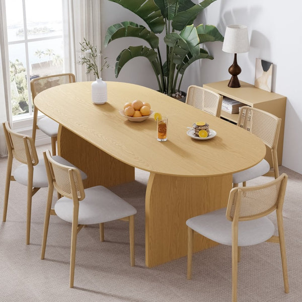 HomeRoots 42" Brown Solid Wood Round Dining Table with Pedestal Base - Perfect for Cozy Spaces & Entertaining 712163