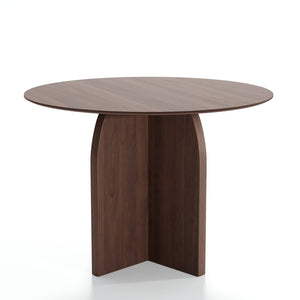 HomeRoots 42" Black Solid Wood Round Dining Table - Timeless Pedestal Design for Stylish Gatherings & Comfort 712164