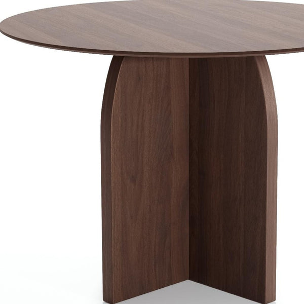 HomeRoots 42" Black Solid Wood Round Dining Table - Timeless Pedestal Design for Stylish Gatherings & Comfort 712164