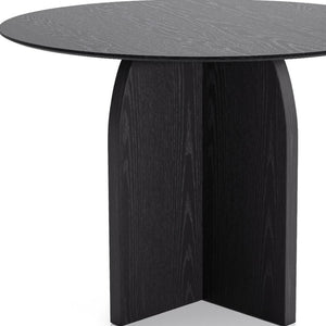 HomeRoots 42" Beige Solid Wood Round Dining Table with Pedestal Base - Perfect for Modern & Classic Homes! 712165