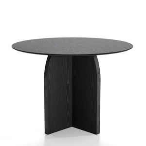 HomeRoots 42" Beige Solid Wood Round Dining Table with Pedestal Base - Perfect for Modern & Classic Homes! 712165