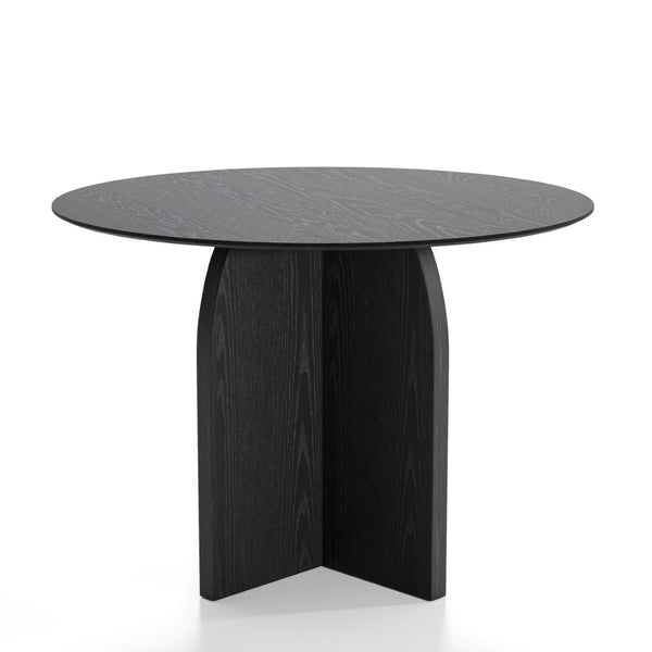 HomeRoots 42" Beige Solid Wood Round Dining Table with Pedestal Base - Perfect for Modern & Classic Homes! 712165