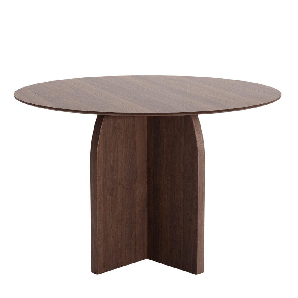 HomeRoots 45" Black Solid Wood Round Dining Table with Pedestal Base – Perfect for Family Meals & Gatherings 712167