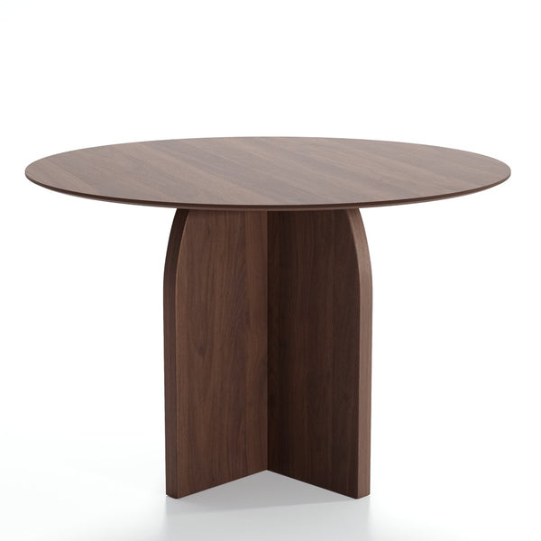 HomeRoots 45" Black Solid Wood Round Dining Table with Pedestal Base – Perfect for Family Meals & Gatherings 712167