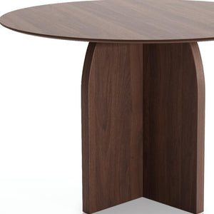 HomeRoots 45" Black Solid Wood Round Dining Table with Pedestal Base – Perfect for Family Meals & Gatherings 712167