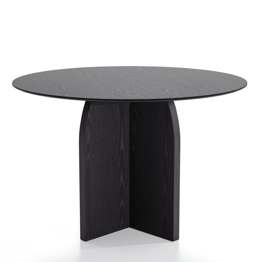HomeRoots 45" Beige Solid Wood Round Dining Table with Pedestal Base - Stylish Centerpiece for Any Home 712168