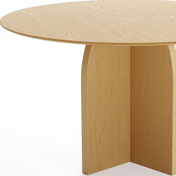 HomeRoots 52" Black Solid Wood Round Dining Table with Pedestal Base – Stylish, Durable, Perfect for Gatherings 712170