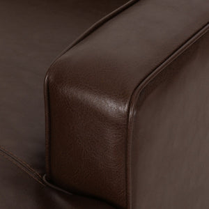 English Elm Sectional-chaise Curved L Shaped Sofa with Chaise Plush Foam Seating for Living Room 71217.00DBRN