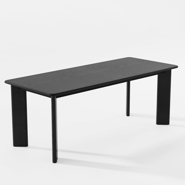 HomeRoots 42" Black Solid Wood Round Top Dining Table - Modern Elegance for Dining and Entertaining Spaces 712175
