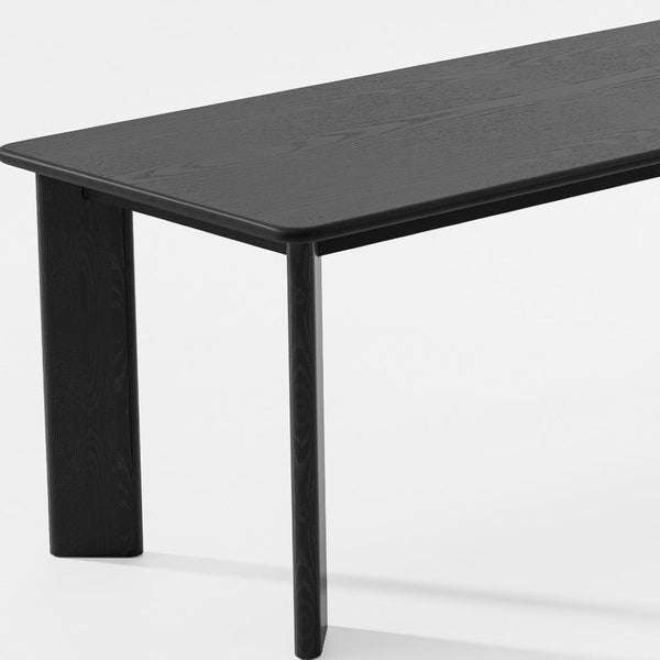 HomeRoots 42" Black Solid Wood Round Top Dining Table - Modern Elegance for Dining and Entertaining Spaces 712175