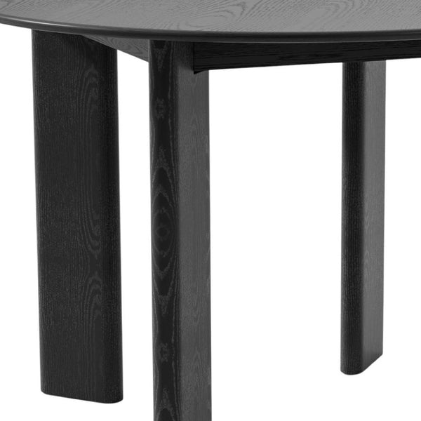HomeRoots 42" Beige Solid Wood Round Top Dining Table – Elegant Oak Design for Versatile Dining & Workspace Use 712176