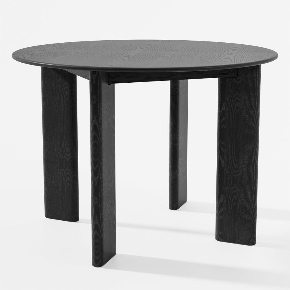 HomeRoots 42" Beige Solid Wood Round Top Dining Table – Elegant Oak Design for Versatile Dining & Workspace Use 712176