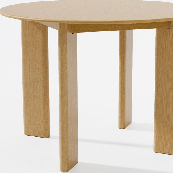 HomeRoots 45" Brown Solid Wood Round Top Dining Table - Timeless Design for Cozy Meals, Entertaining & Work 712177
