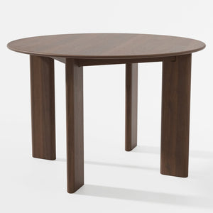 HomeRoots 45" Black Solid Wood Round Dining Table - Elegant Design for Modern & Traditional Spaces, Durable! 712178