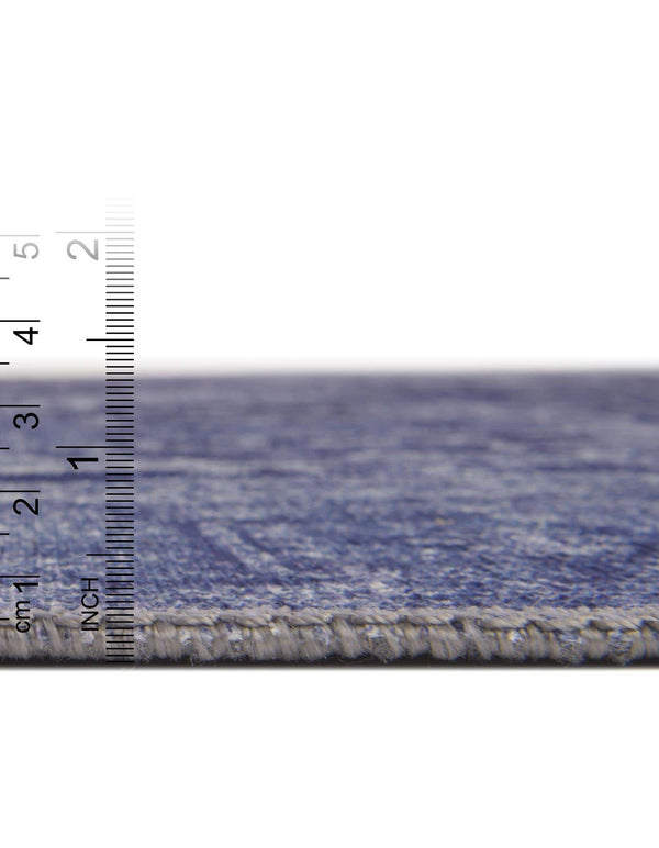 Unique Loom Timeless Peter Machine Made Abstract Rug Navy Blue,  7' 6" x 7' 7"