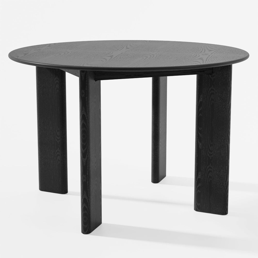 HomeRoots 45" Beige Solid Oak Round Dining Table - Timeless Style for Family Meals, Entertaining & Workspaces 712179