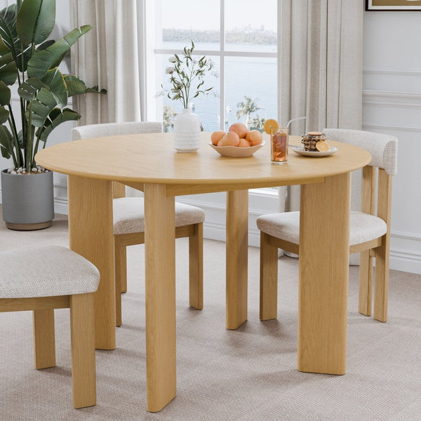 HomeRoots 51" Brown Solid Wood Round Dining Table - Timeless Design for Family Meals, Entertaining & Versatility 712180