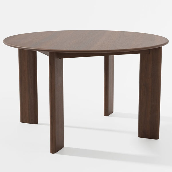 HomeRoots 51" Black Solid Wood Round Top Dining Table - Modern Design, Durable Oak, Perfect for Dining & Workspace 712181