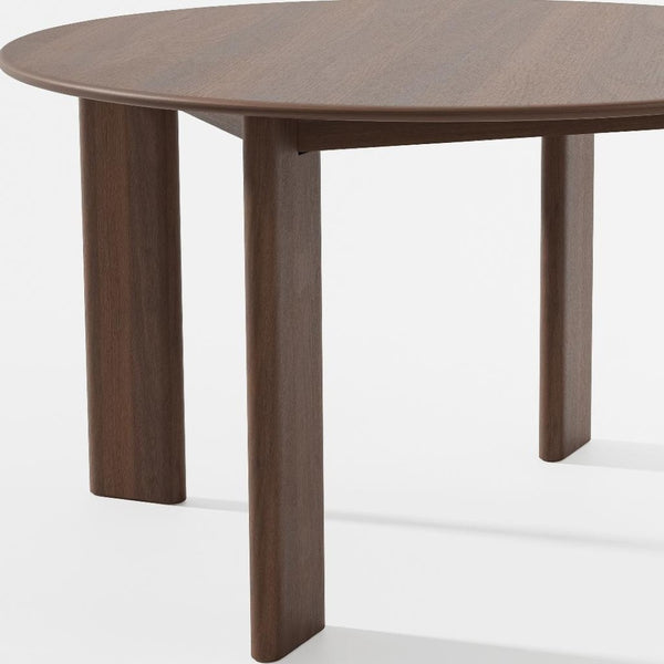 HomeRoots 51" Black Solid Wood Round Top Dining Table - Modern Design, Durable Oak, Perfect for Dining & Workspace 712181