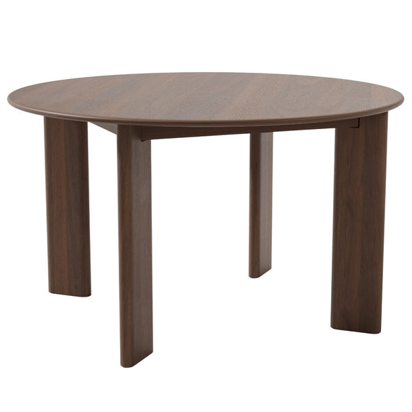 HomeRoots 51" Black Solid Wood Round Top Dining Table - Modern Design, Durable Oak, Perfect for Dining & Workspace 712181