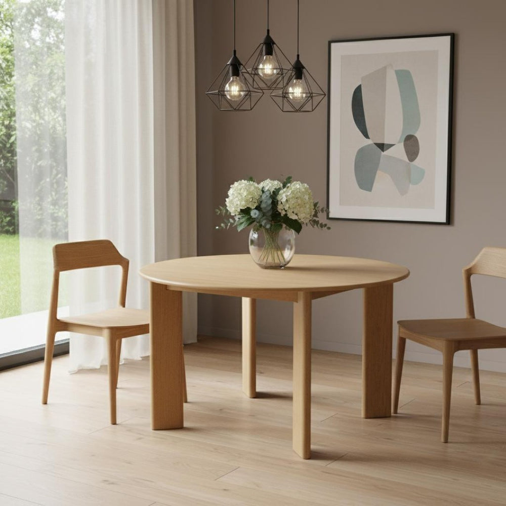 HomeRoots 58" Black Solid Wood Round Dining Table – Elegant Design for Versatile Dining & Entertaining Spaces 712183