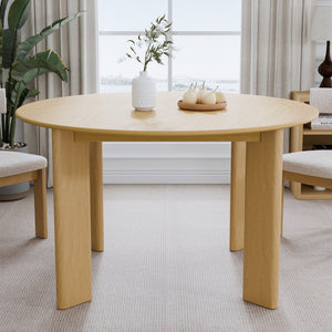 HomeRoots 58" Black Solid Wood Round Dining Table – Elegant Design for Versatile Dining & Entertaining Spaces 712183