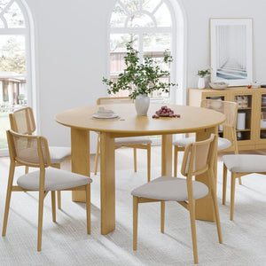 HomeRoots 58" Black Solid Wood Round Dining Table – Elegant Design for Versatile Dining & Entertaining Spaces 712183
