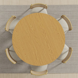 HomeRoots 58" Black Solid Wood Round Dining Table – Elegant Design for Versatile Dining & Entertaining Spaces 712183