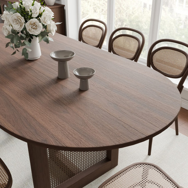 HomeRoots 33" Yellow Solid Wood Oval Bar Table - Vibrant, Durable Design Perfect for Social Gatherings & Dining 712185