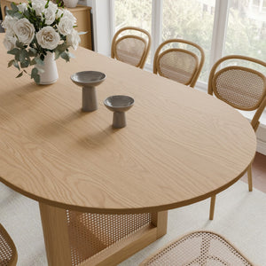 HomeRoots 33" Black Solid Wood Oval Bar Table - Stylish High-Top Seating for 6, Perfect for Modern Dining Spaces! 712186