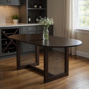 HomeRoots 33" Solid Wood Rectangular Bar Table - Modern Design, Rich Brown Finish, Seats 6 for Dining & Gatherings 712187