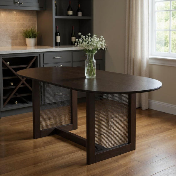 HomeRoots 33" Solid Wood Rectangular Bar Table - Modern Design, Rich Brown Finish, Seats 6 for Dining & Gatherings 712187