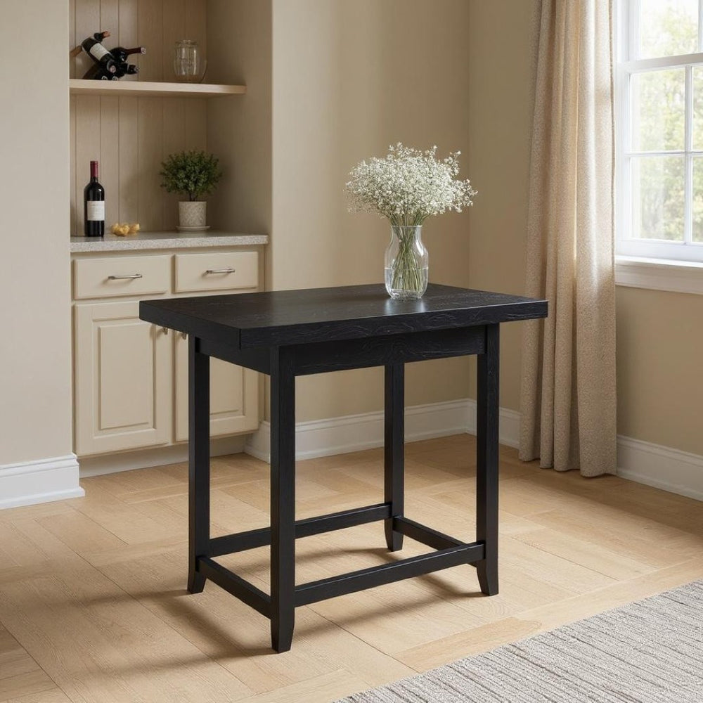 HomeRoots 33" Brown Solid Wood Oval Bar Table - Stylish High-Top Design for Dining & Social Gatherings, Seats 6 712190