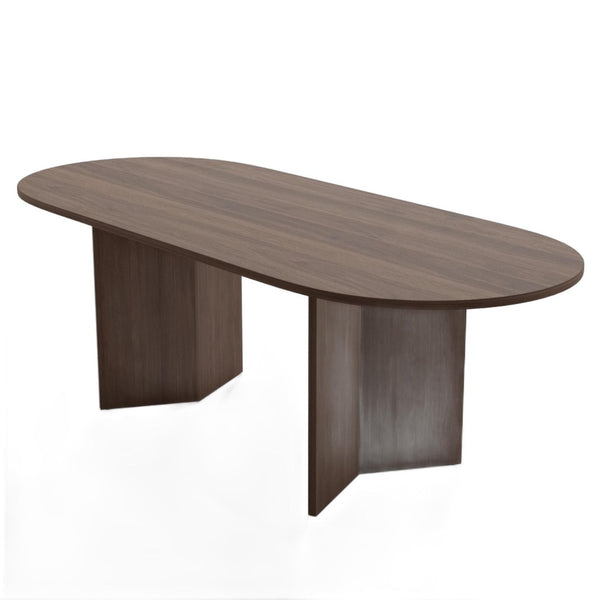 HomeRoots 33" Yellow Solid Wood Oval Bar Table - Stylish Seating for 6, Perfect for Gatherings & Entertaining! 712191
