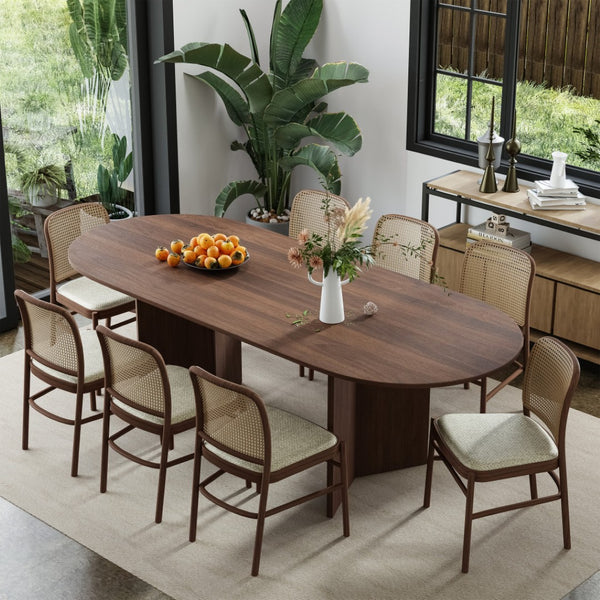 HomeRoots 33" Yellow Solid Wood Oval Bar Table - Stylish Seating for 6, Perfect for Gatherings & Entertaining! 712191