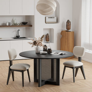 HomeRoots 52" Solid Wood Round Bar Table – Durable, Sleek Design for Casual Dining or Entertaining Up to 6 712198