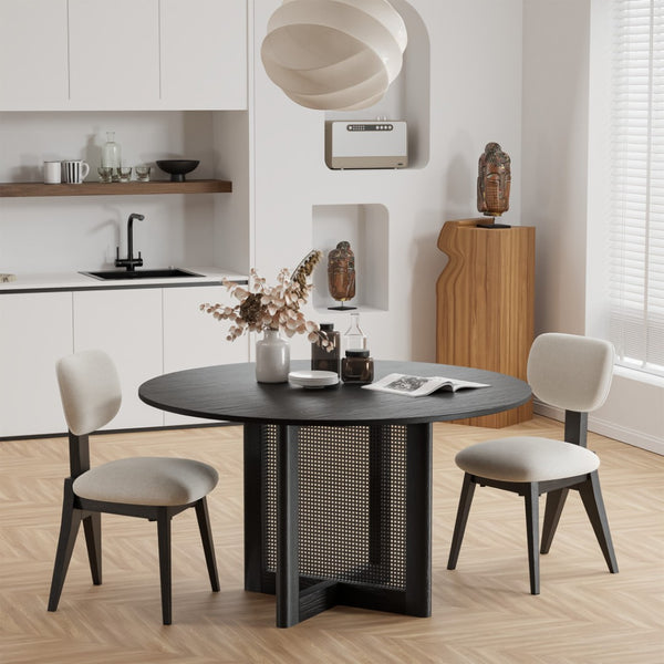 HomeRoots 52" Solid Wood Round Bar Table – Durable, Sleek Design for Casual Dining or Entertaining Up to 6 712198