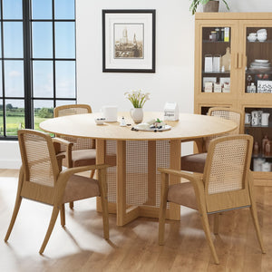 HomeRoots 59" Black Solid Wood Round Bar Table - Stylish Bistro Centerpiece for Restaurants & Cafes, Seats 6 712200
