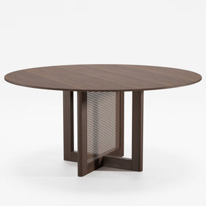 HomeRoots 42" Brown Solid Wood Round Bar Table - Stylish Pedestal Design for Dining & Bistro Spaces, Seats 6 712202