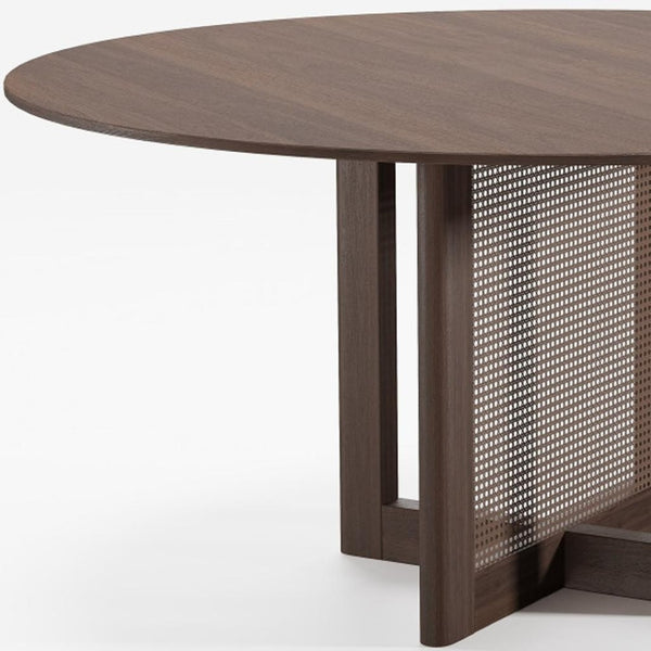 HomeRoots 42" Brown Solid Wood Round Bar Table - Stylish Pedestal Design for Dining & Bistro Spaces, Seats 6 712202