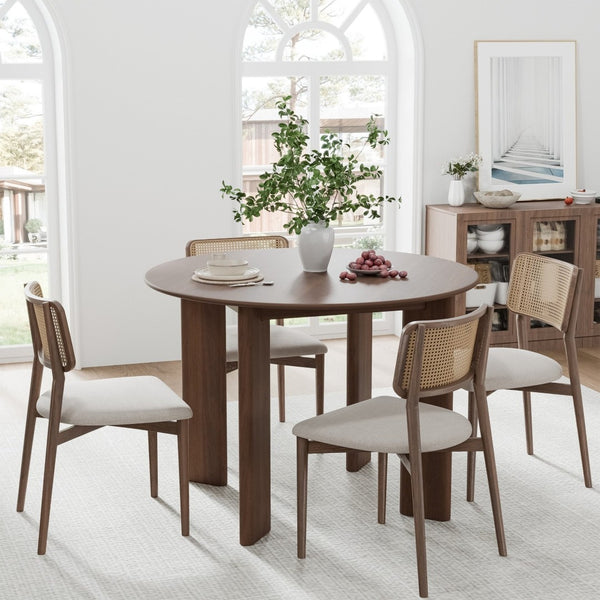 HomeRoots 42" Black Solid Wood Rounded Bar Table - Modern Design for Inviting Gatherings & Conversations 712203