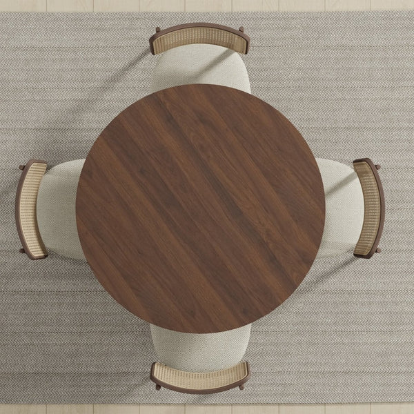 HomeRoots 42" Black Solid Wood Rounded Bar Table - Modern Design for Inviting Gatherings & Conversations 712203