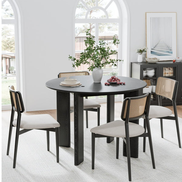 HomeRoots 42" Vibrant Yellow Solid Wood Round Bar Table – Perfect for Lively Gatherings & Stylish Dining Spaces 712204