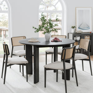 HomeRoots 45" Yellow Solid Wood Rounded Bar Table – Brighten Your Space with Durable Style & Ample Seating! 712206